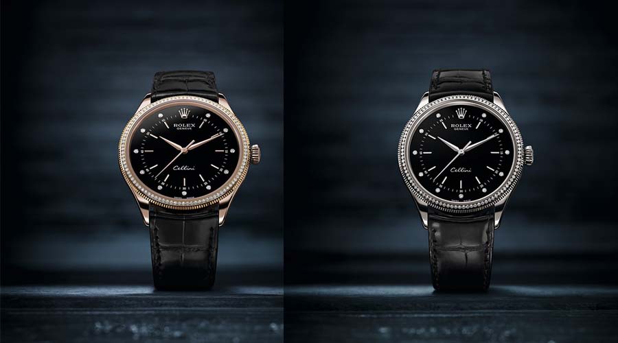 black dial copy Rolex Cellini